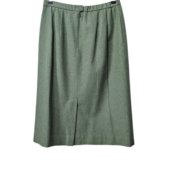 Pendleton Virgin Wool Single Breasted Lined Green Blazer Jacket Skirt Suit Set - Picture 7 of 13